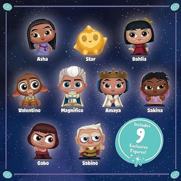Disney Doorables WISH Set of 9 Exclusive Figures‎ ASHA STAR DAHLIA VALENTINO NEW - Picture 3 of 9